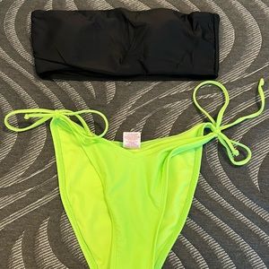 Bikini green and black
